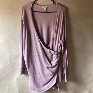Soft Surroundings Pink Drape Sweater